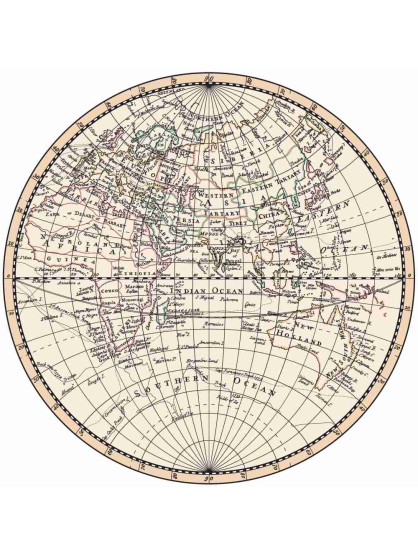Obrázek na jedlém papíře - Vintage mapa světa