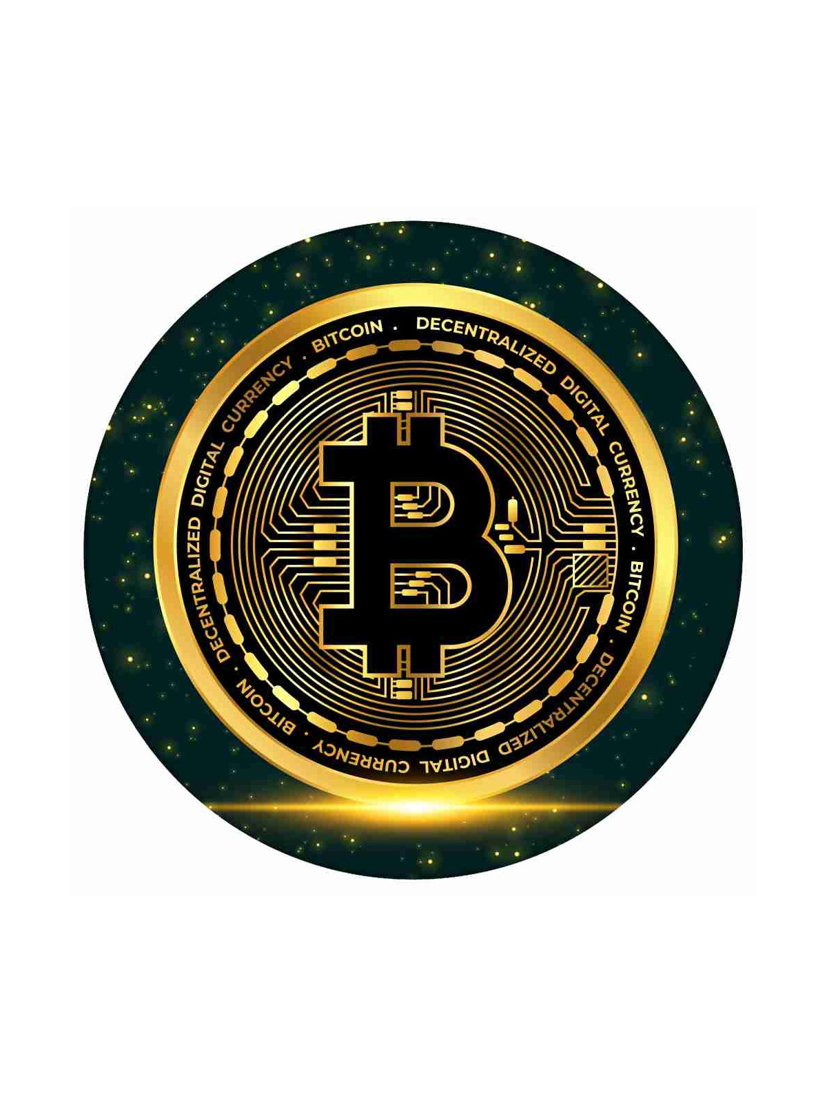 Obrázek na jedlém papíře - BitCoin 1 - kruh