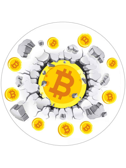 Obrázek na jedlém papíře - BitCoin 2 - kruh