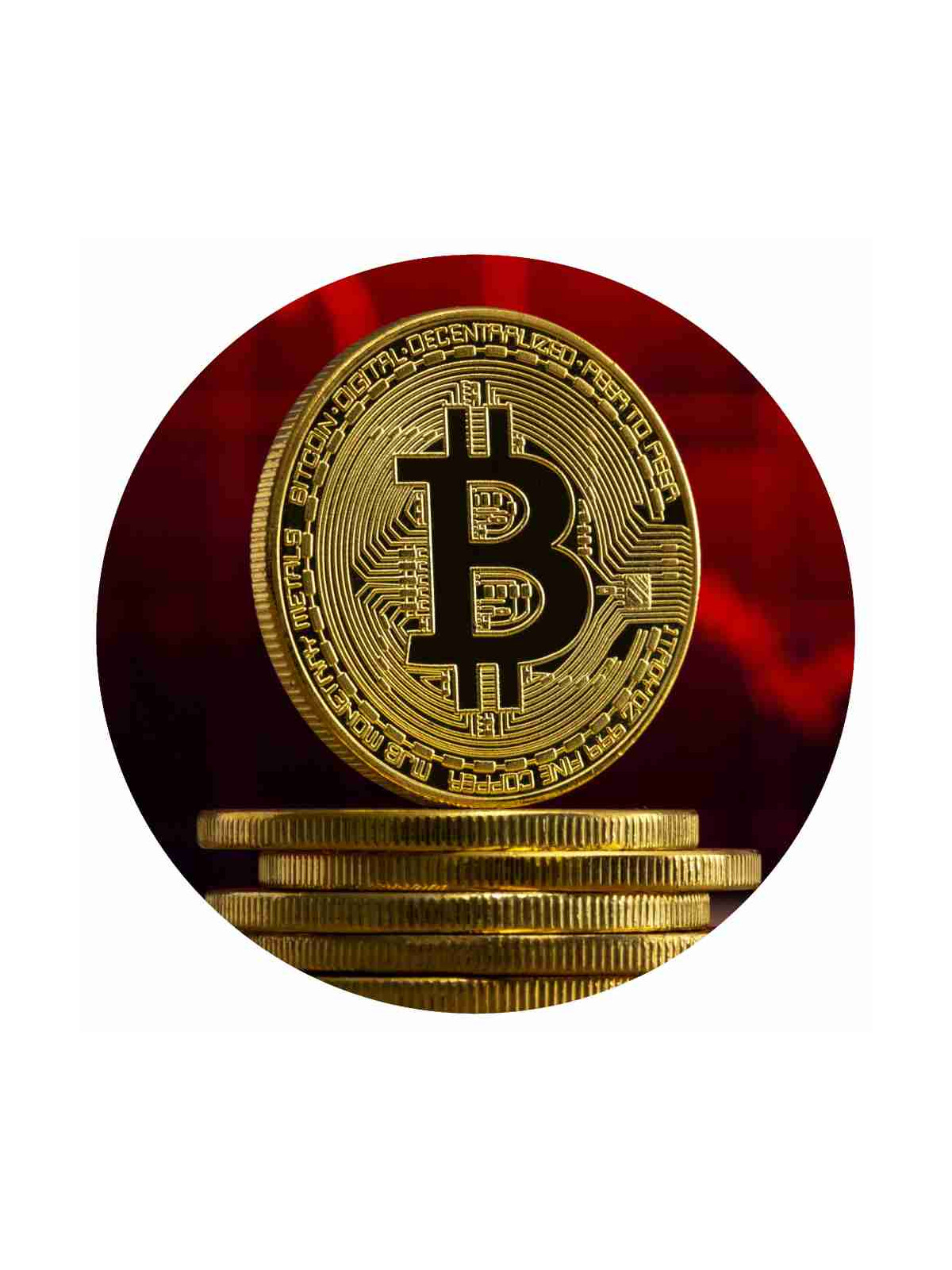 Obrázek na jedlém papíře - BitCoin 3 - kruh