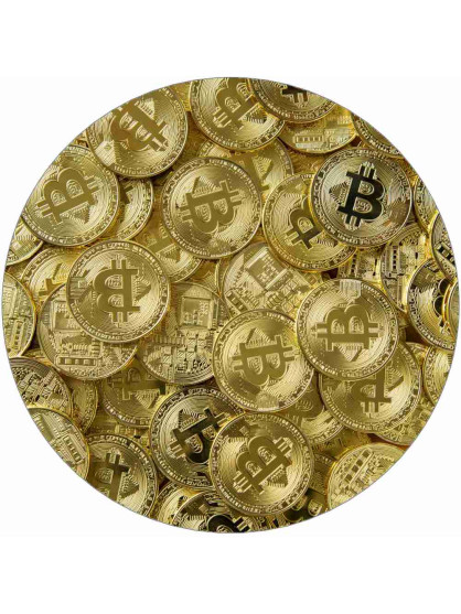Obrázek na jedlém papíře - BitCoin tapeta - kruh