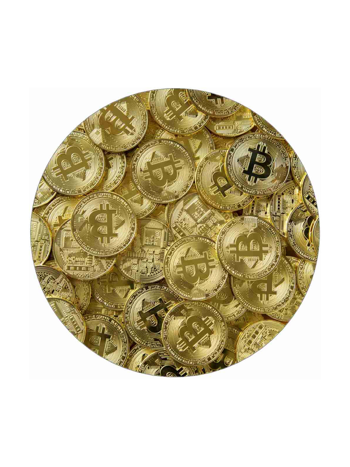 Obrázek na jedlém papíře - BitCoin tapeta - kruh