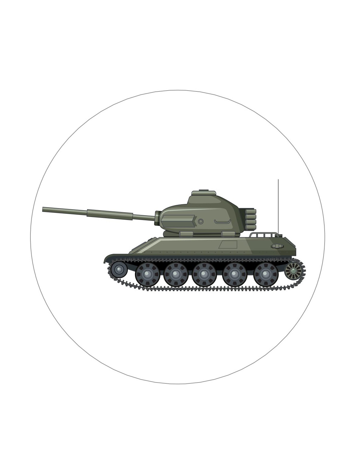 Obrázek na jedlém papíře - Tank - kruh