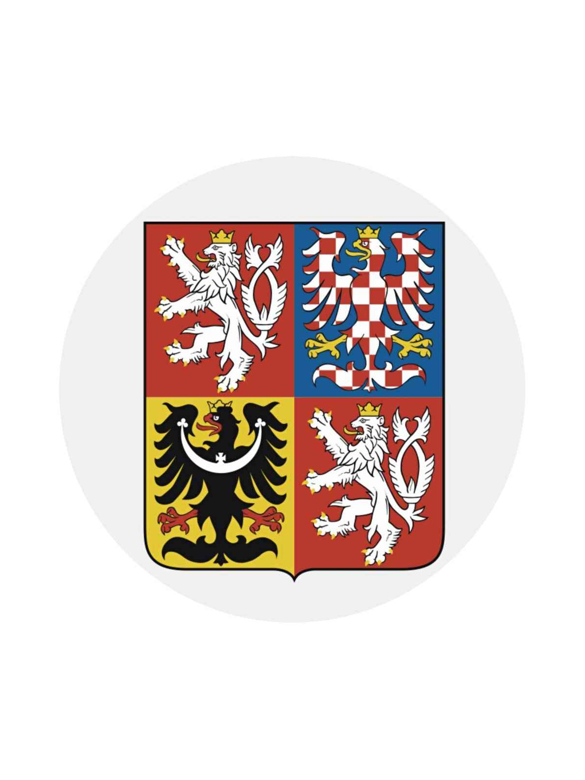 Obrázek na jedlém papíře - CZ státní znak - kruh
