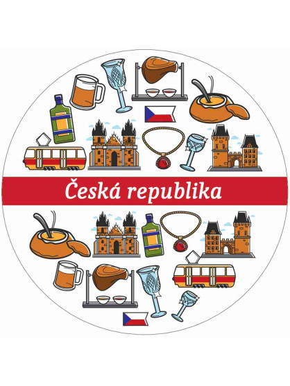 Obrázek na jedlém papíře - CZ symboly - kruh