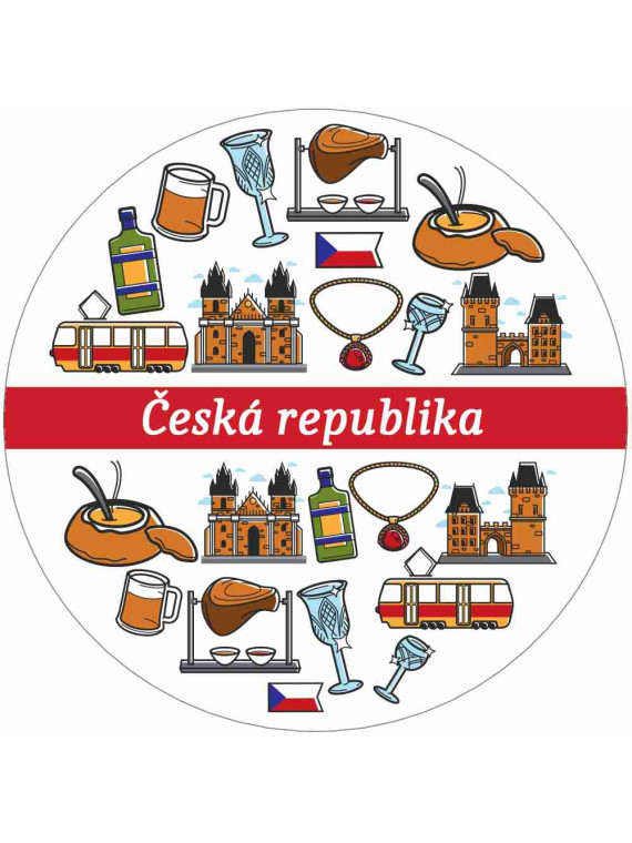 Obrázek na jedlém papíře - CZ symboly - kruh