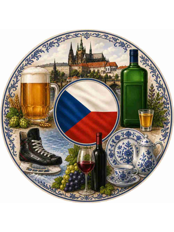 Obrázek na jedlém papíře - Srdce Česka - kruh