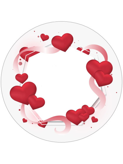 Obrázek na jedlém papíře - Romance na stuze - kruh