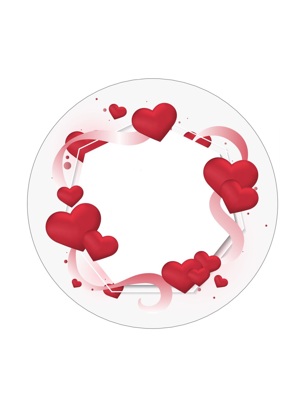 Obrázek na jedlém papíře - Romance na stuze - kruh