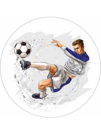 Obrázek na jedlém papíře - Fotbalista - kruh
