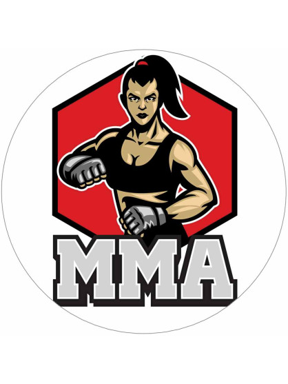 Obrázek na jedlém papíře - MMA zápasnice - kruh
