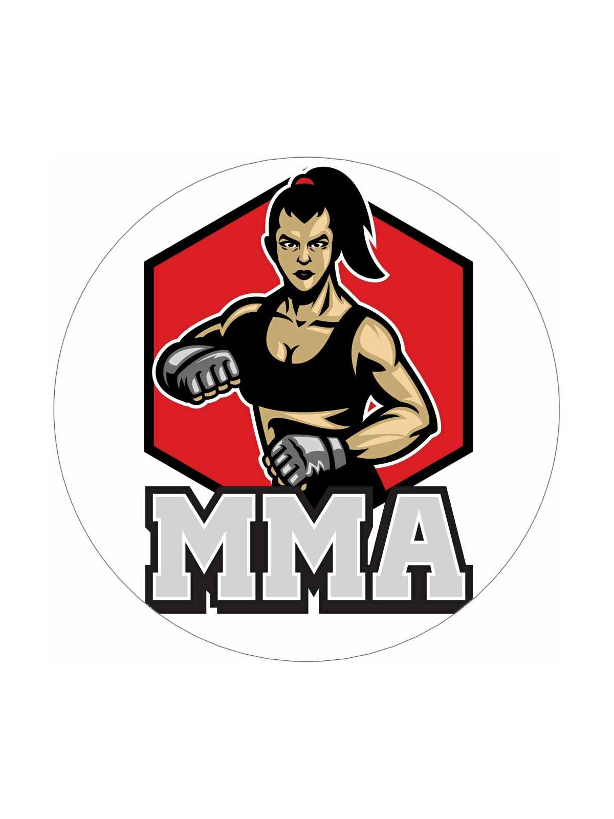 Obrázek na jedlém papíře - MMA zápasnice - kruh