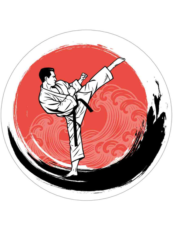 Obrázek na jedlém papíře - Karate - kruh