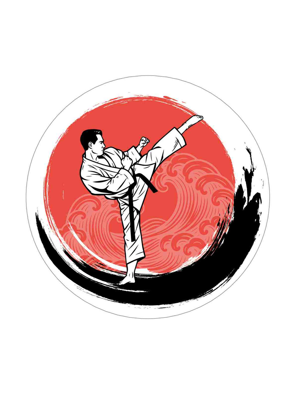 Obrázek na jedlém papíře - Karate - kruh