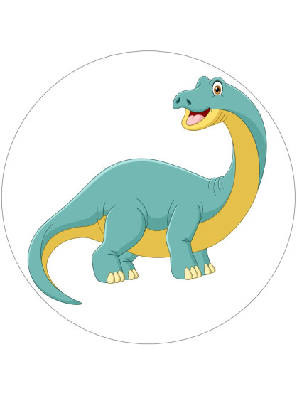 Obrázek na jedlém papíře - Brontosaurus - kruh