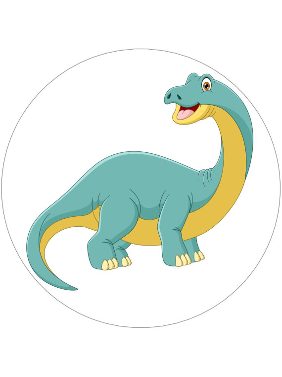 Obrázek na jedlém papíře - Brontosaurus - kruh