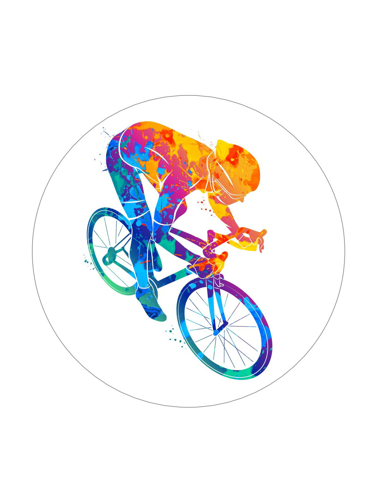 Obrázek na jedlém papíře - Silniční cyklistika - kruh