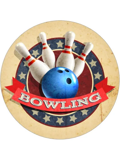 Obrázek na jedlém papíře - Bowling - kruh