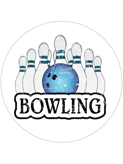 Obrázek na jedlém papíře - Bowling formace - kruh