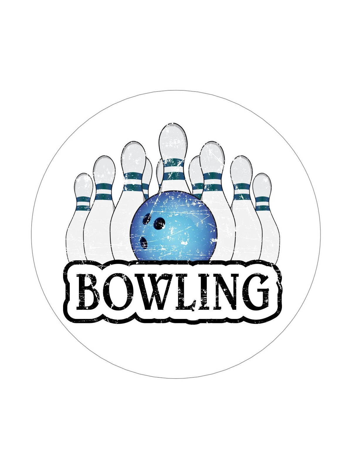 Obrázek na jedlém papíře - Bowling formace - kruh