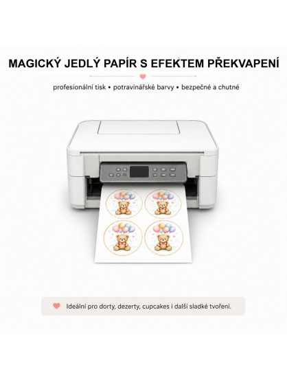 Magický jedlý papír na dort s efektem překvapení