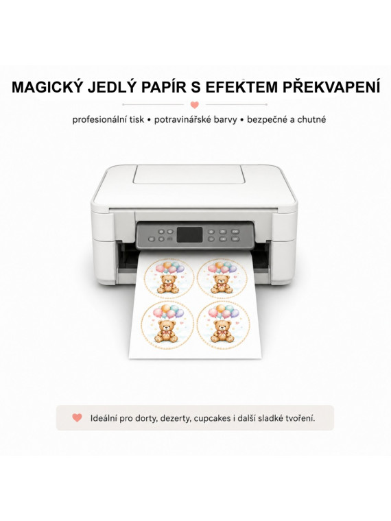 Magický jedlý papír na dort s efektem překvapení