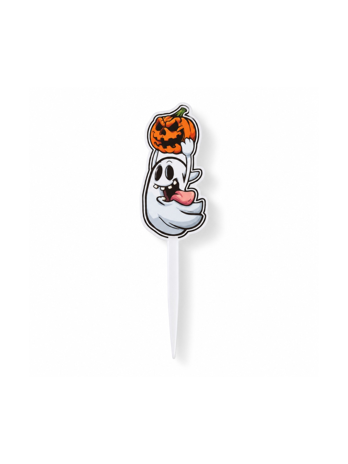 Zápich do květin – Halloween - Duch s dýní