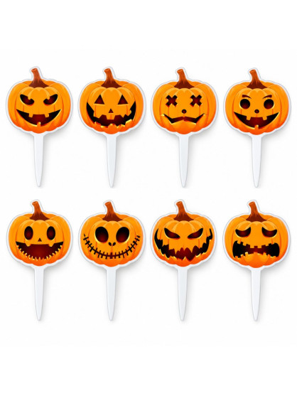 Zápich do dortu – Halloween - dýně - sada 1