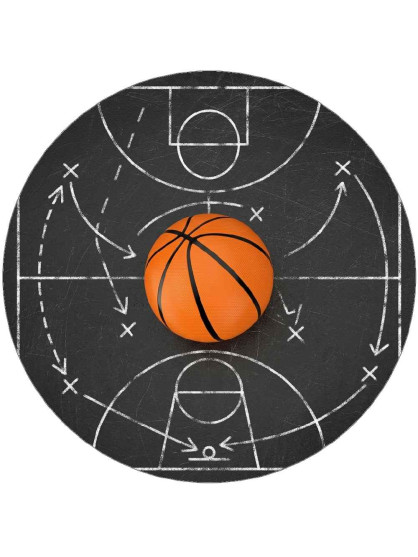 Obrázek na jedlém papíře - Basketbalová strategie - kruh