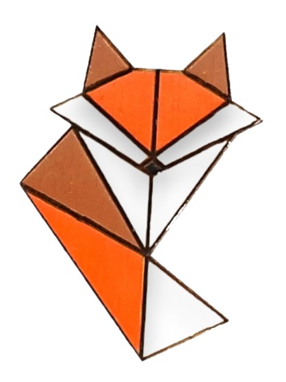 Brož origami Lišák