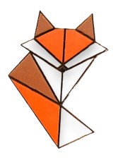 Brož origami Lišák
