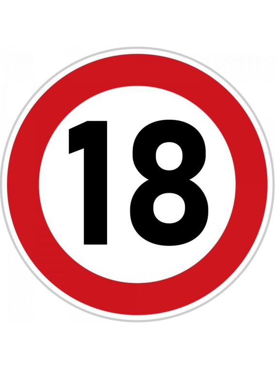 Tisk na jedlý papír - Dopravní značka "18" - kruh
