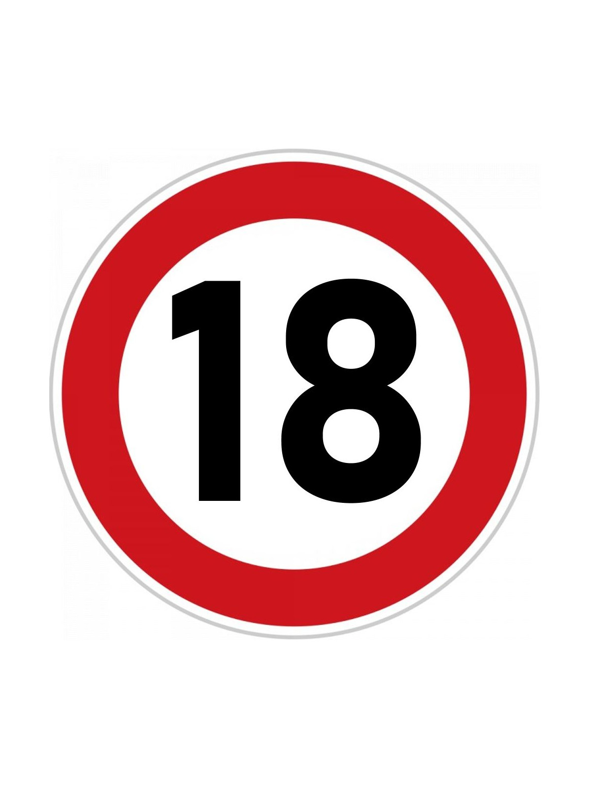 Tisk na jedlý papír - Dopravní značka "18" - kruh