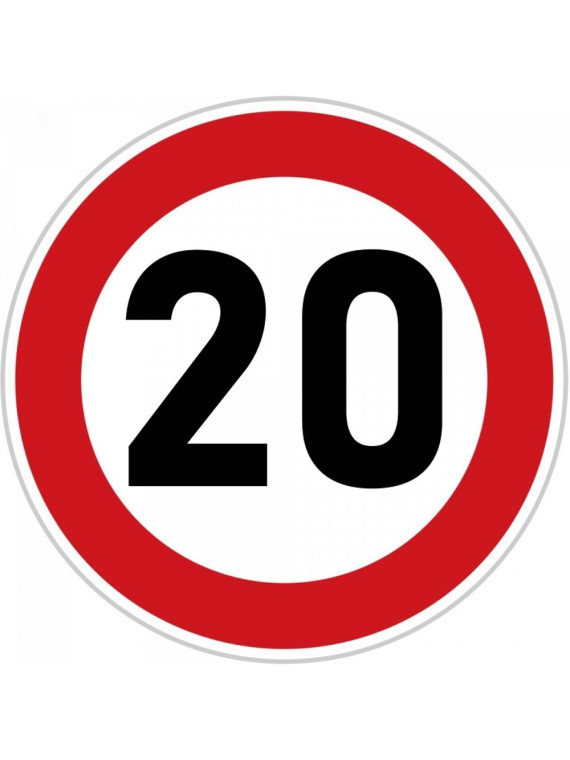 Obrázek na jedlém papíře - Dopravní značka "20" - kruh