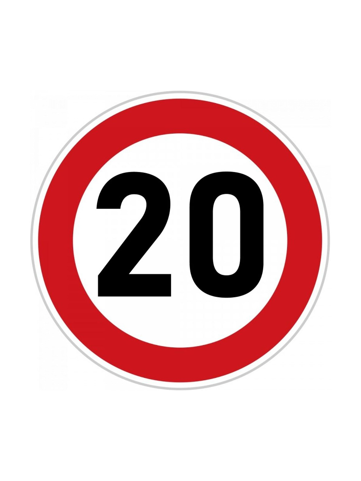 Obrázek na jedlém papíře - Dopravní značka "20" - kruh