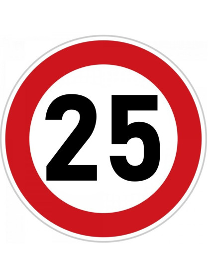 Obrázek na jedlém papíře - Dopravní značka "25" - kruh