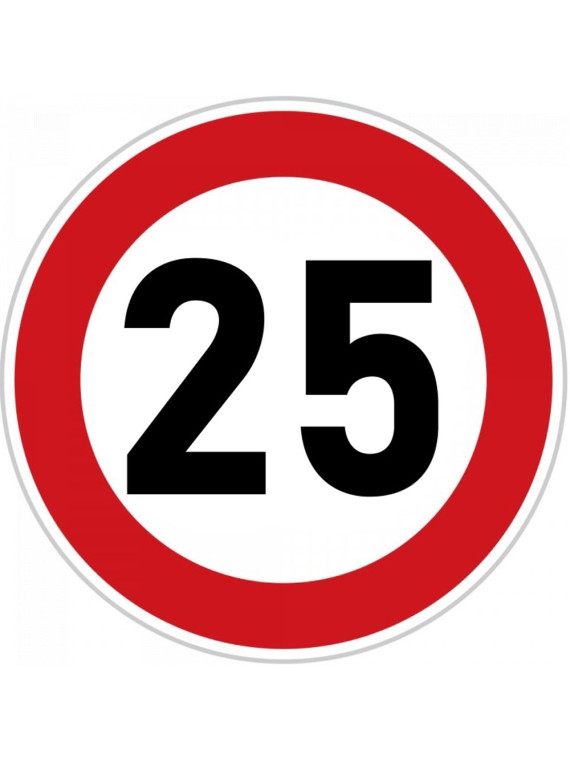 Obrázek na jedlém papíře - Dopravní značka "25" - kruh