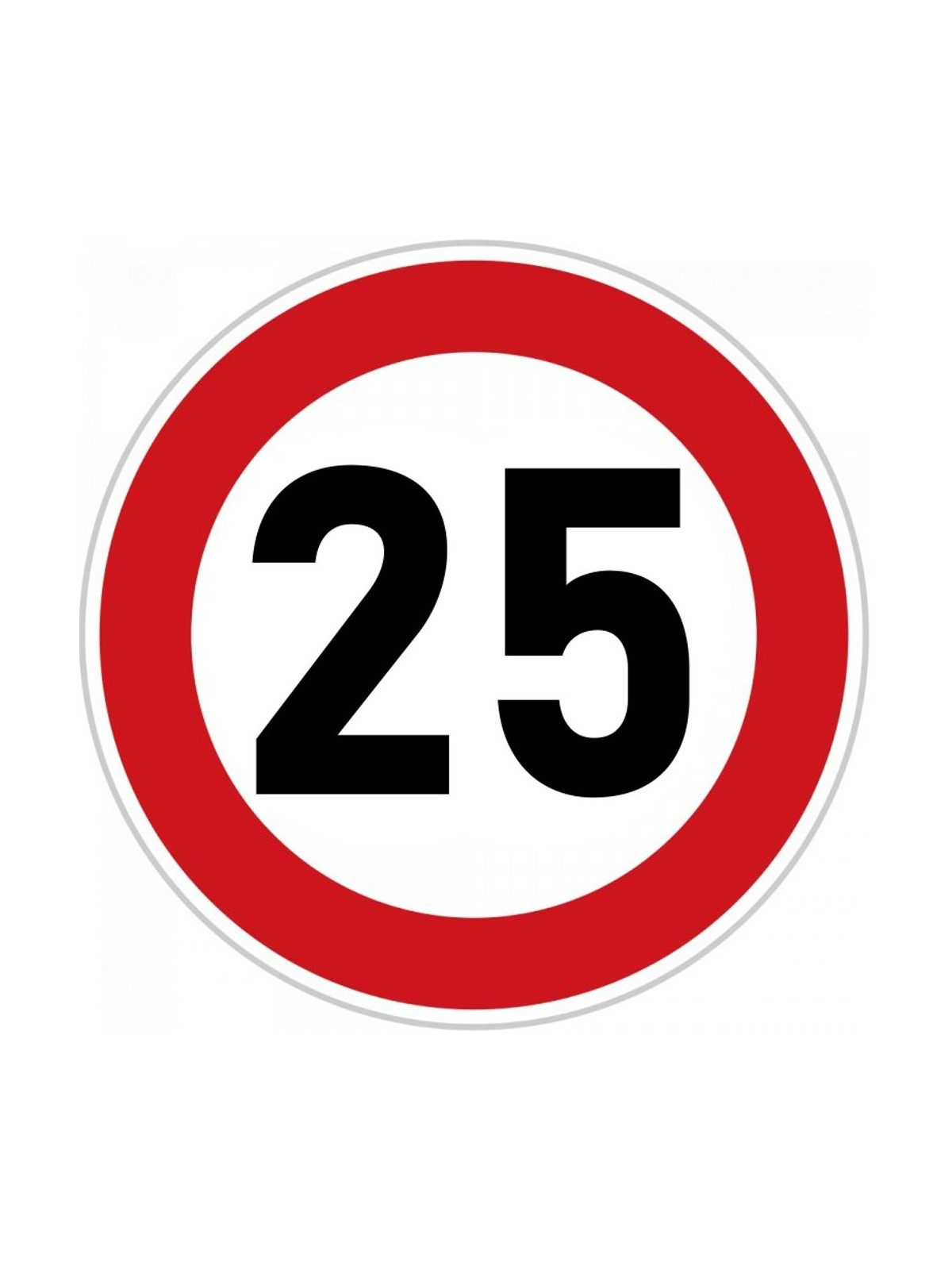 Obrázek na jedlém papíře - Dopravní značka "25" - kruh