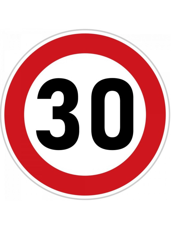 Obrázek na jedlém papíře - Dopravní značka "30" - kruh