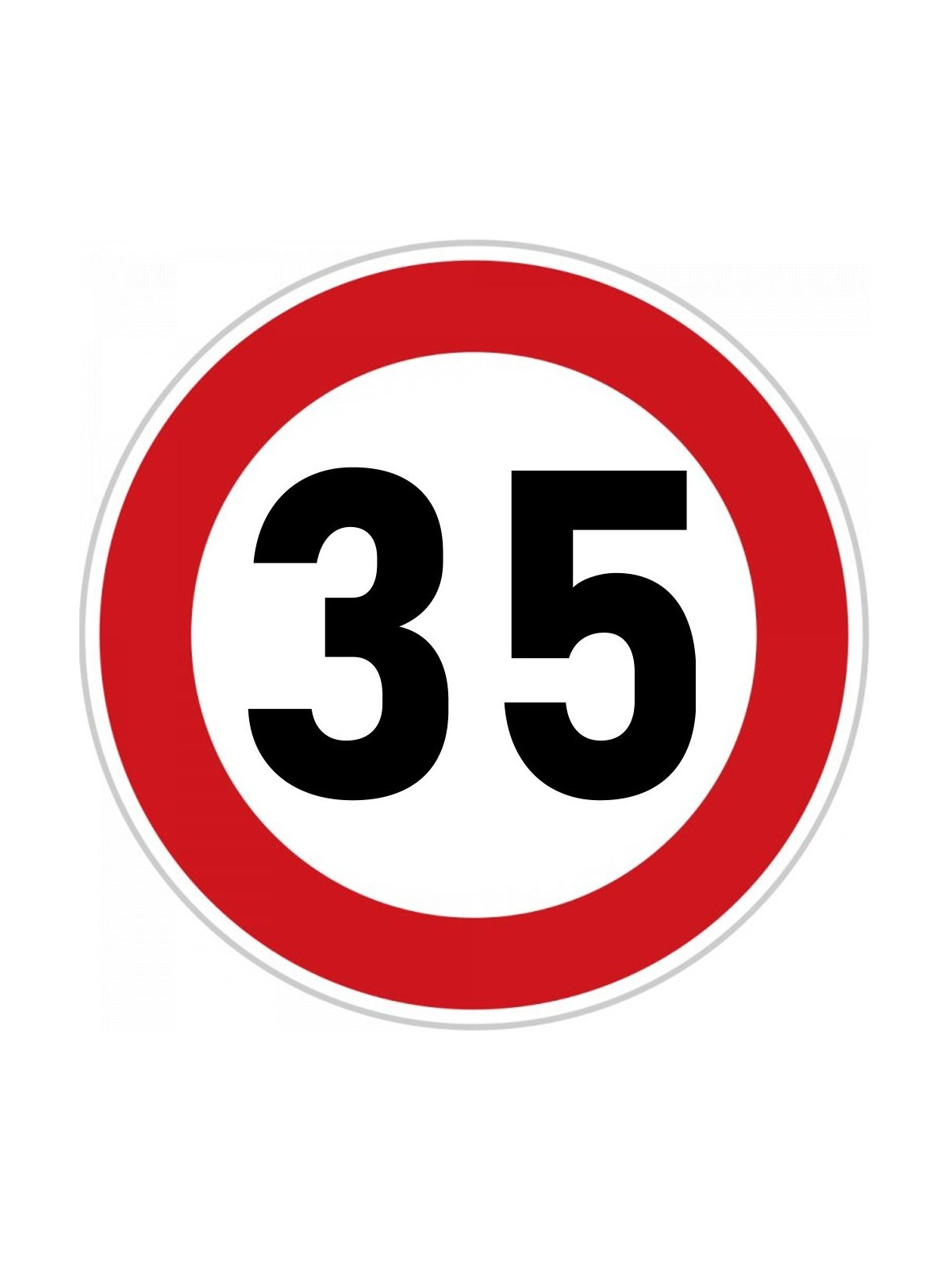 Obrázek na jedlém papíře - Dopravní značka "35" - kruh