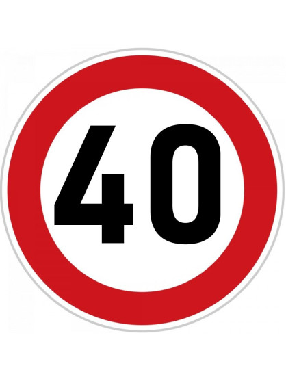Obrázek na jedlém papíře - Dopravní značka "40" - kruh