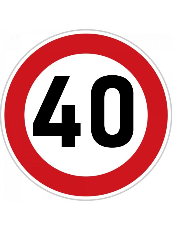 Obrázek na jedlém papíře - Dopravní značka "40" - kruh