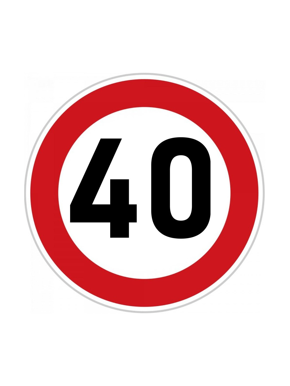 Obrázek na jedlém papíře - Dopravní značka "40" - kruh