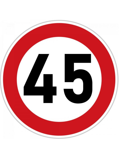 Obrázek na jedlém papíře - Dopravní značka "45" - kruh