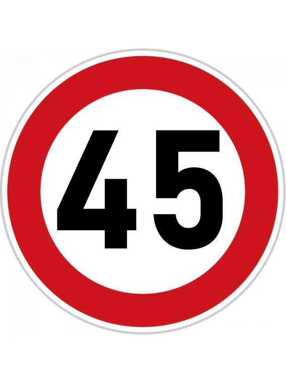 Obrázek na jedlém papíře - Dopravní značka "45" - kruh