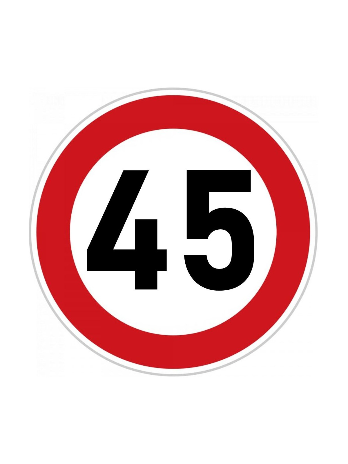 Obrázek na jedlém papíře - Dopravní značka "45" - kruh