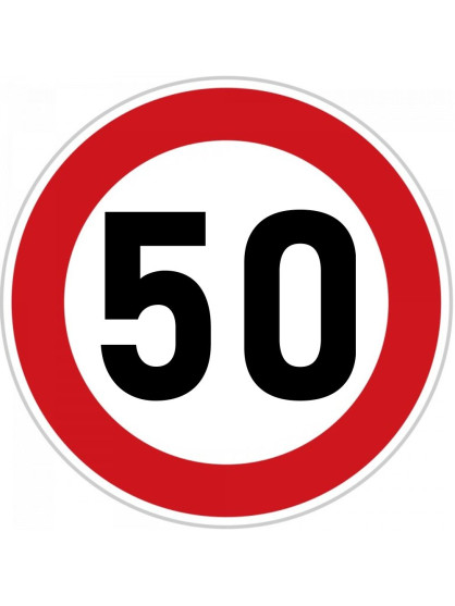 Obrázek na jedlém papíře - Dopravní značka "50" - kruh