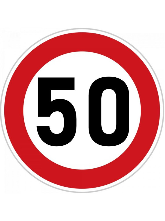 Obrázek na jedlém papíře - Dopravní značka "50" - kruh