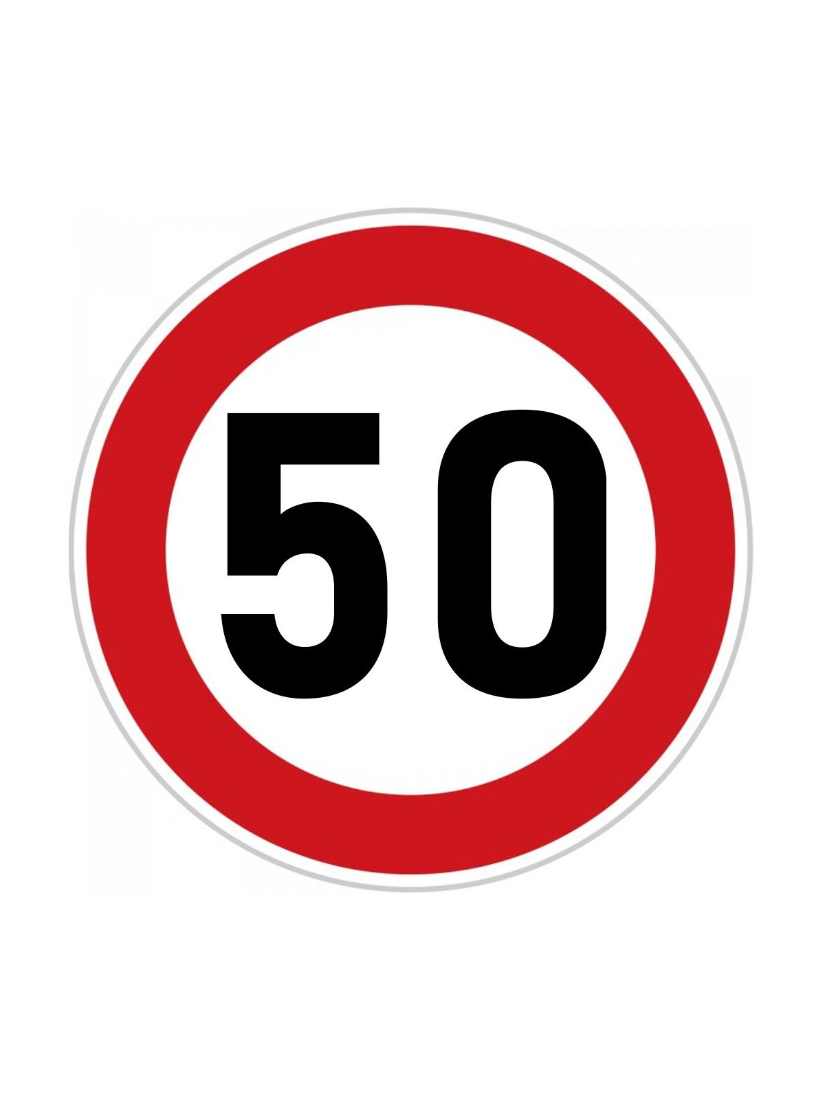 Obrázek na jedlém papíře - Dopravní značka "50" - kruh