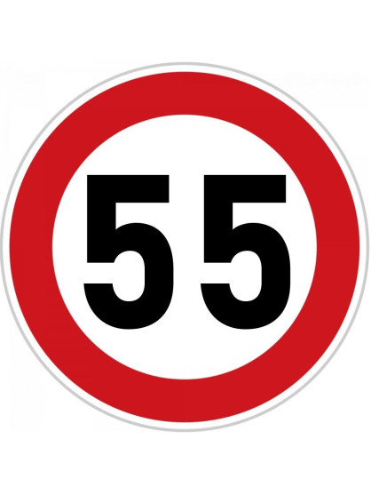 Obrázek na jedlém papíře - Dopravní značka "55" - kruh